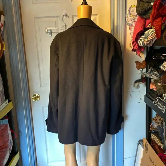 Claiborne Wool Blend Trench Double Breasted Coat Women Size L-1X Pockets - Picture 2 of 6